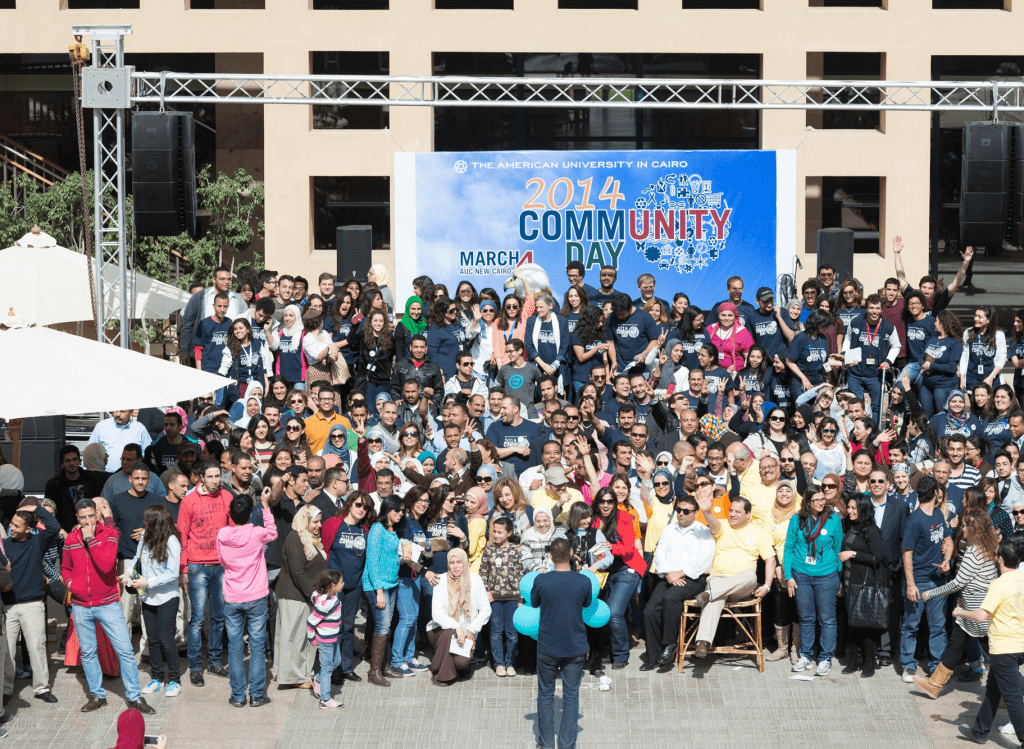 Attendees on the Community Day’s main stage Photo by Ahmed El-Nemr